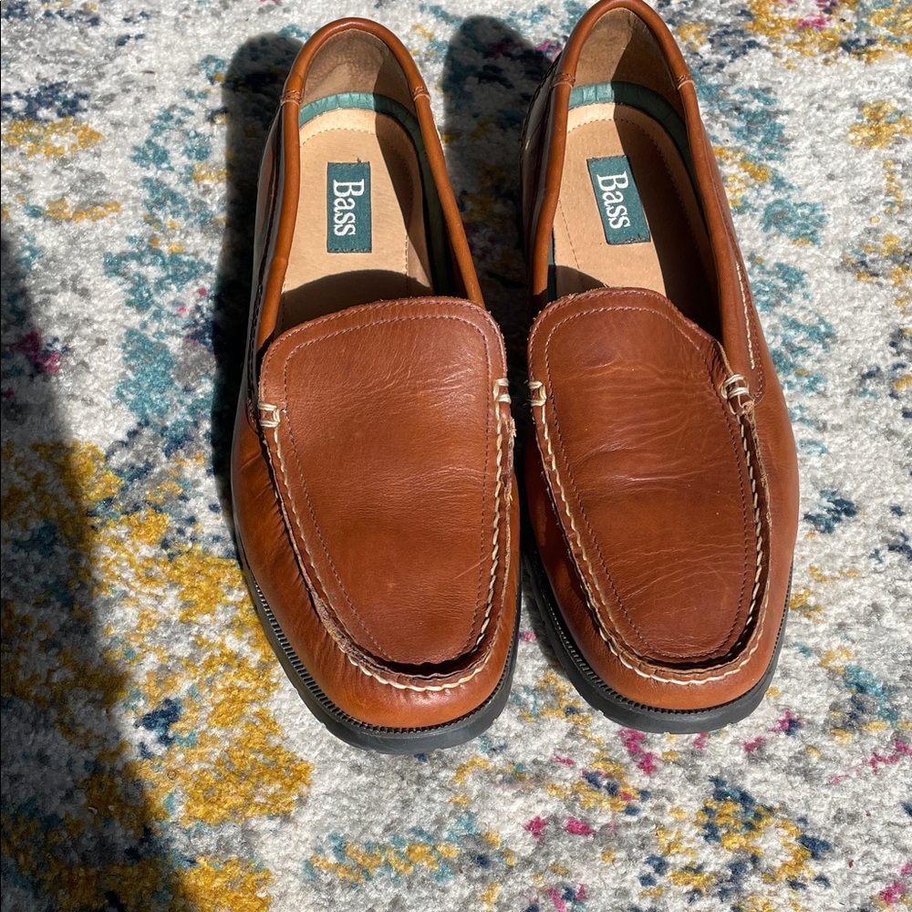 Bass Men's Tan Leather Loafers